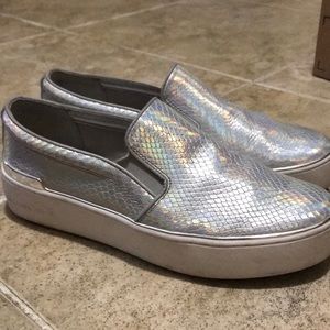 Michael Kors Silver Iridescent Slip-On